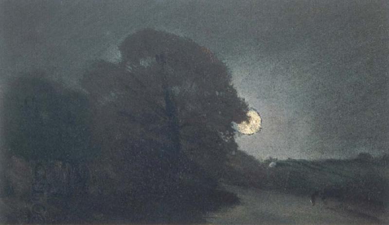 John Constable The edge of a heath by moonlight
